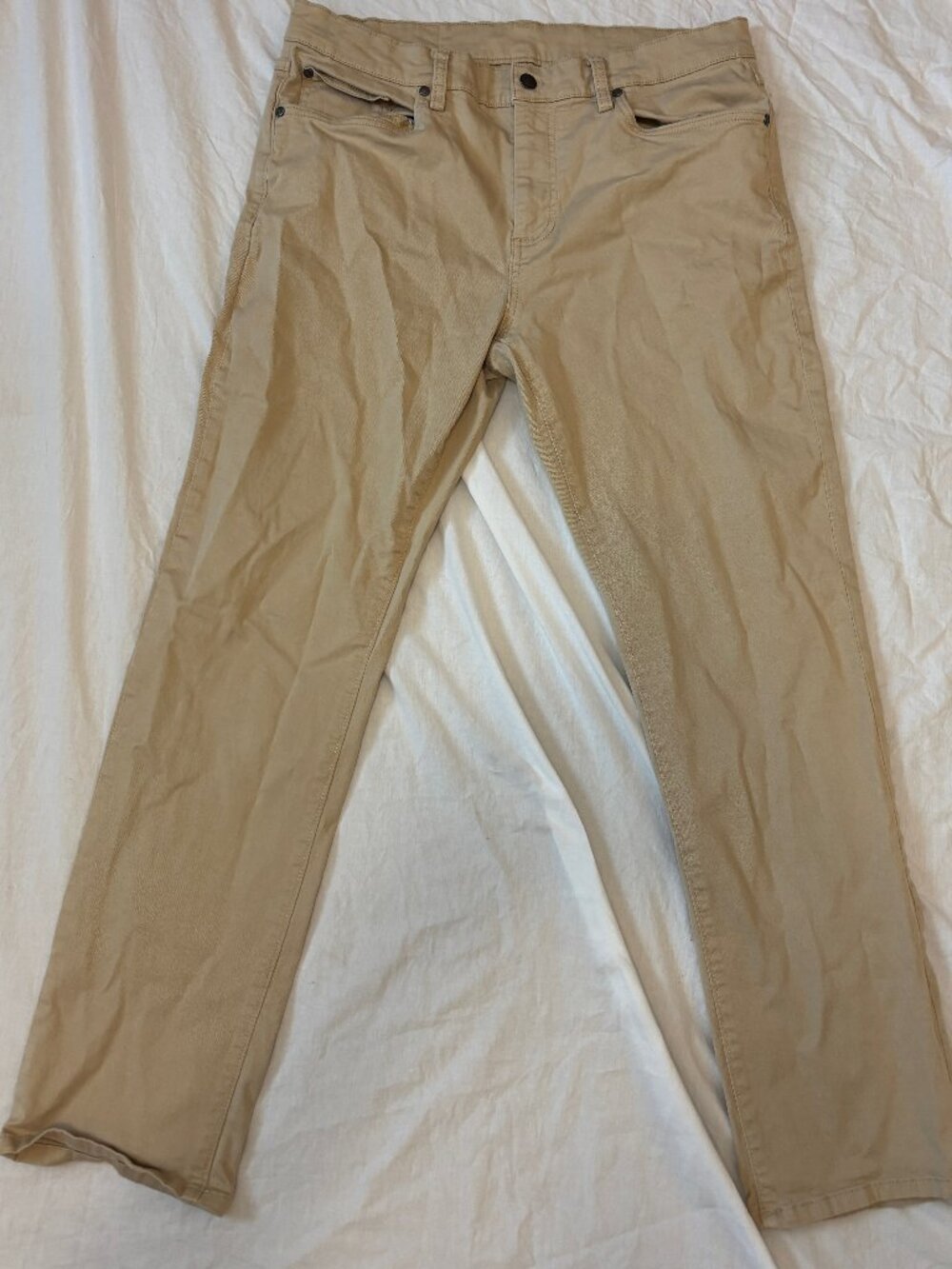 Brooks Brothers Mens Denim pant jeans Tan Size 36x32 Straight Stretch